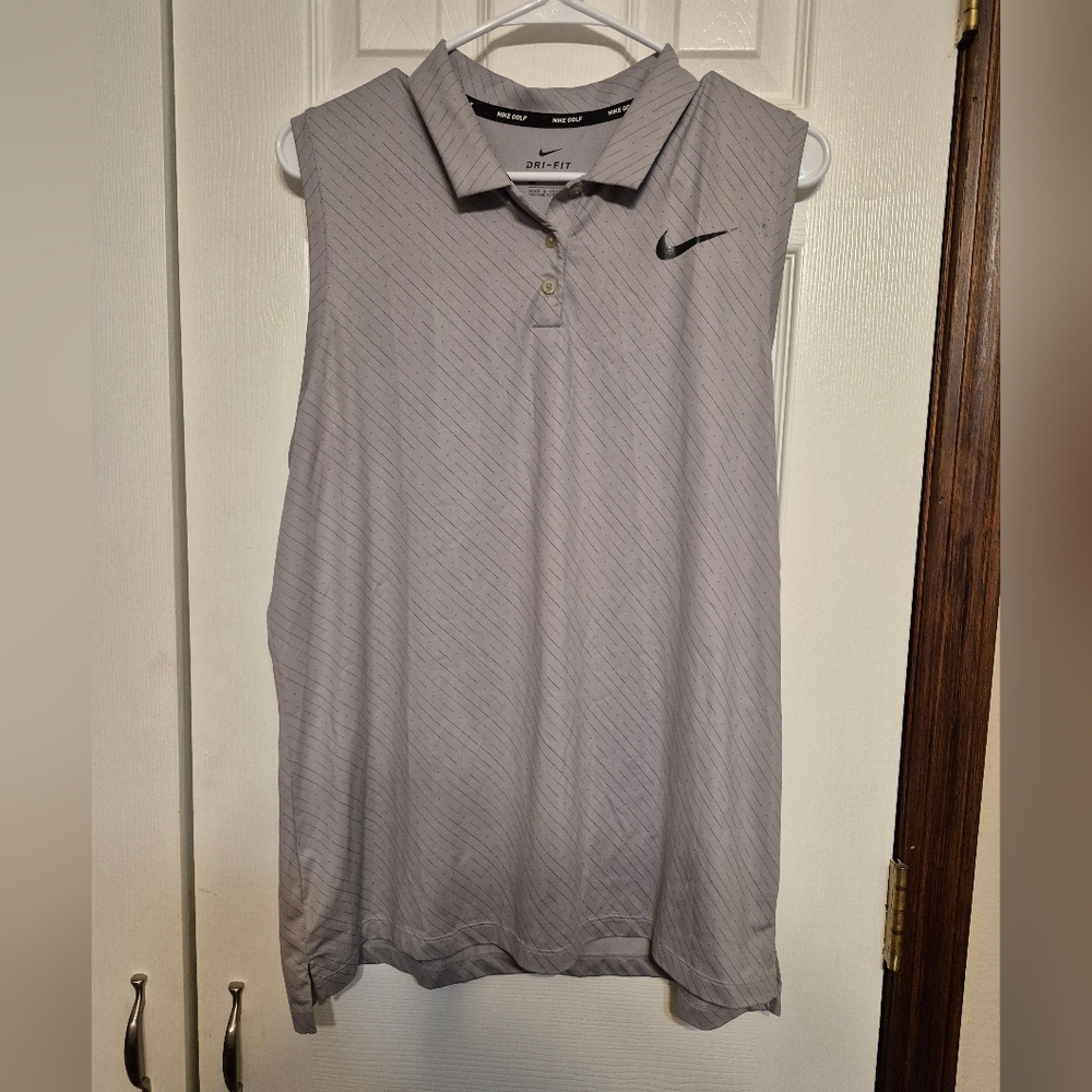Nike Golf Dri-FIT Light Gray Polo Womens